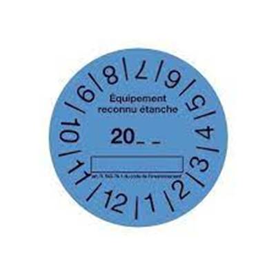 ROULEAU DE 100 ETIQUETTES "CONTROLE ETANCHEITE BLEU"