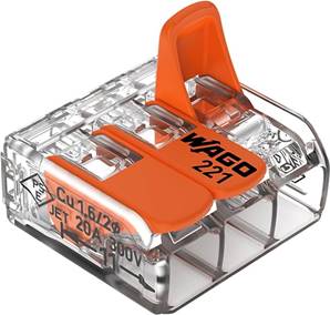 WAGO BORNE 0,14 - 4 mm² 3 fils 