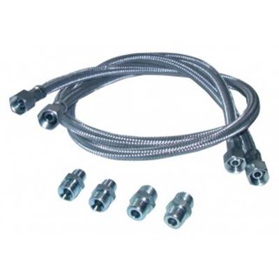 FLEXIBLE (x2) FUEL DROIT FF 3/8"-1M + 2 NIPPLES FF1/4"-3/8"& 2 FF3/8"