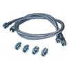 FLEXIBLE (x2) FUEL DROIT FF 3/8"-1M + 2 NIPPLES FF1/4"-3/8"& 2 FF3/8"